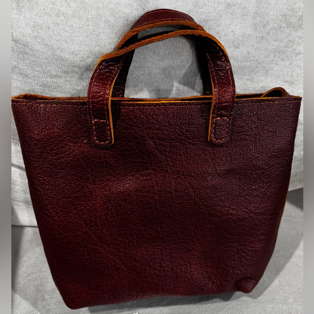 Portland Leather Goods zip Mini Crossbody Tote Bag - Picture 2 of 2